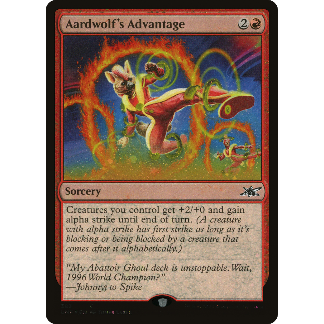 Aardwolf's Advantage (Galaxy Foil) (UNF-383) - Unfinity Foil