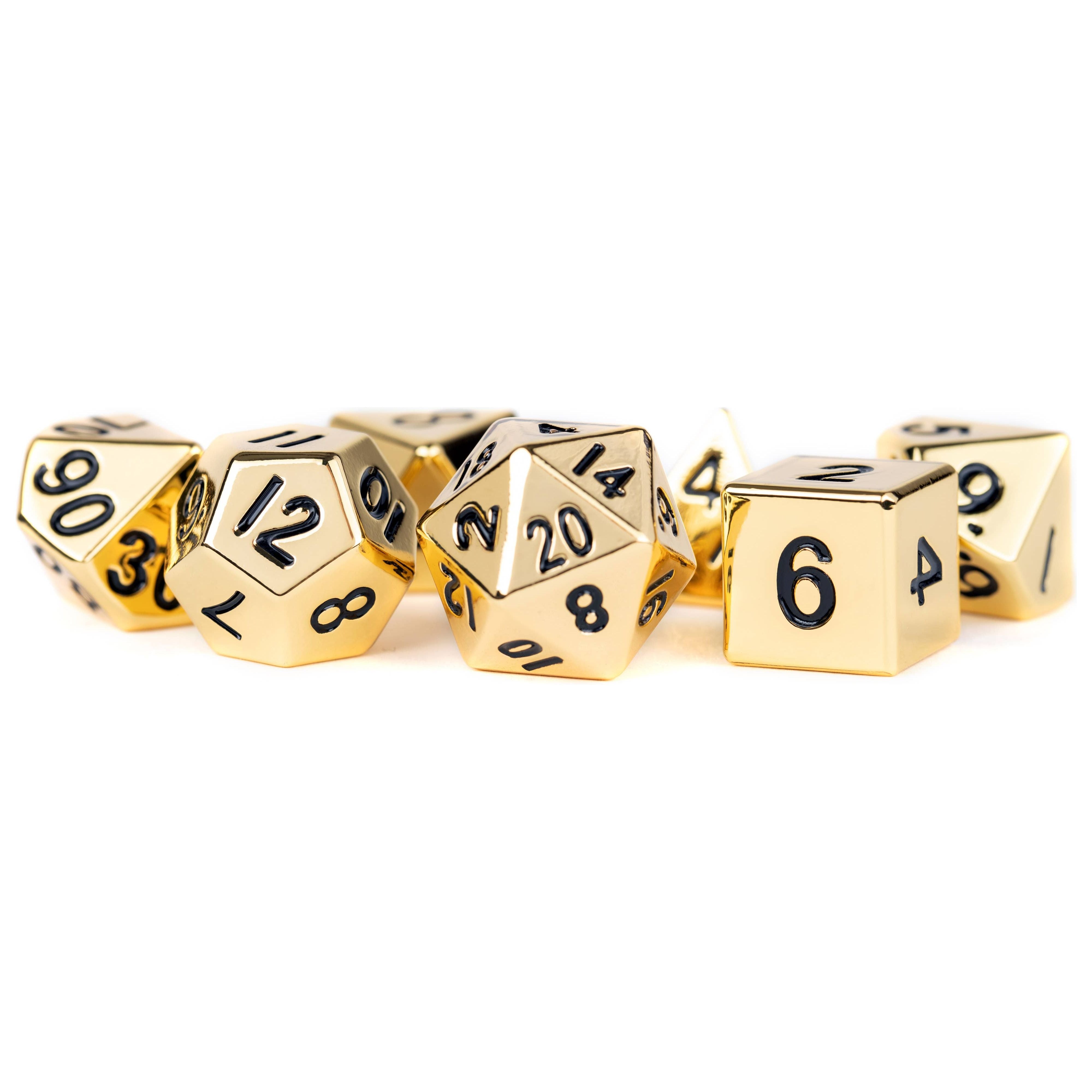 Gold 16mm Metal Dice Set