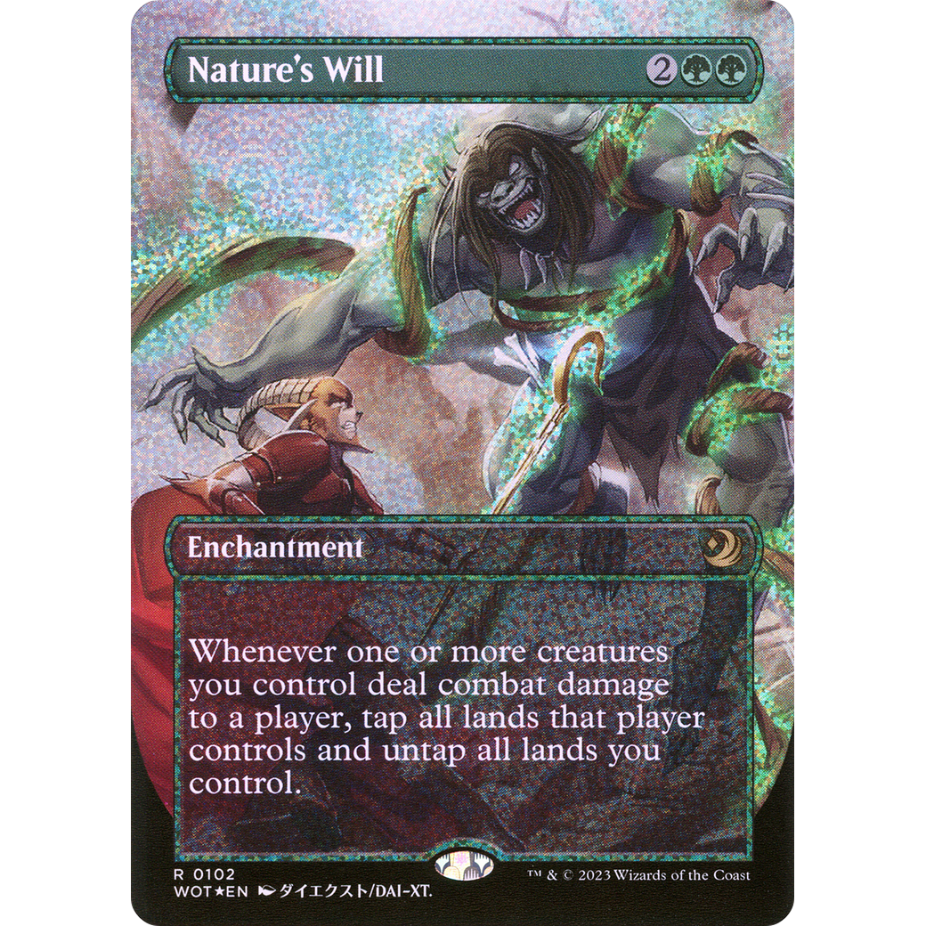 Nature's Will (WOT-102) - Wilds of Eldraine: Enchanting Tales (Borderless) Foil