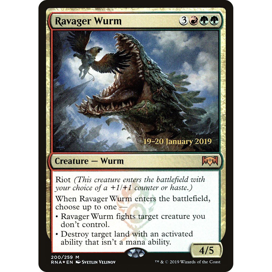 Ravager Wurm (PRE-200) - Ravnica Allegiance Promos Foil