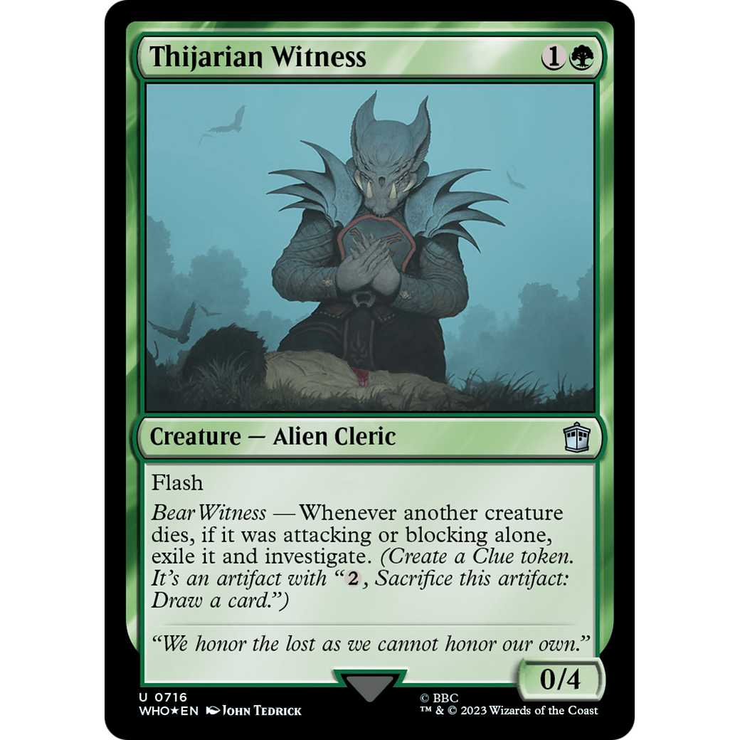 Thijarian Witness (Surge Foil) (WHO-716) - Doctor Who Foil