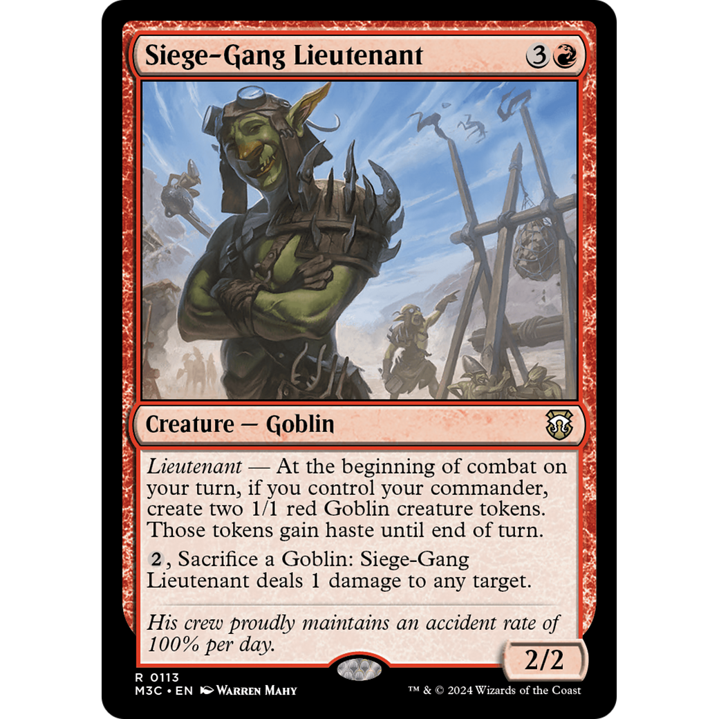 Siege-Gang Lieutenant (M3C-113) - Modern Horizons 3 Commander