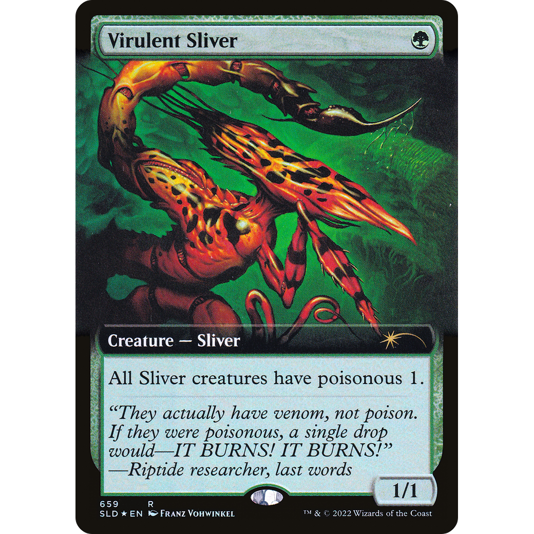 Virulent Sliver (Extended Art) (SLD-659) - Secret Lair Drop: (Extended Art) Foil