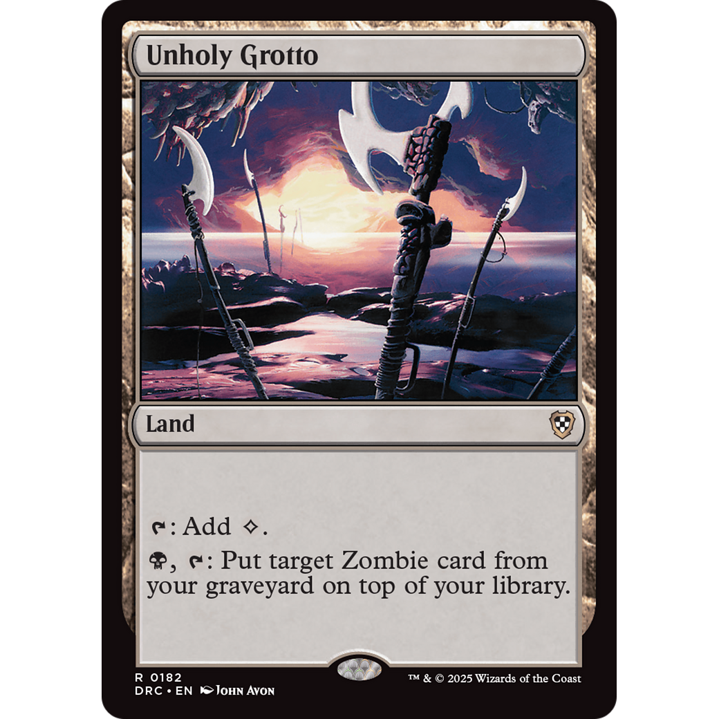 Unholy Grotto (DRC-182) - Commander: Aetherdrift Foil