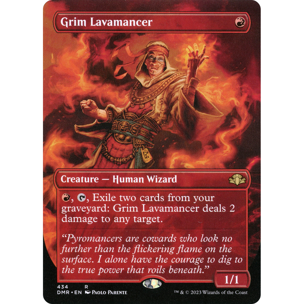 Grim Lavamancer (Borderless) (DMR-434) - Dominaria Remastered (Borderless)
