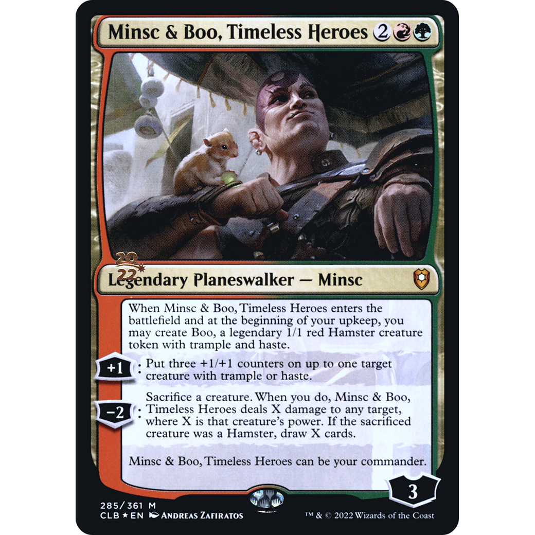 Minsc & Boo, Timeless Heroes (PRE-285S) - Battle for Baldur's Gate Promos Foil