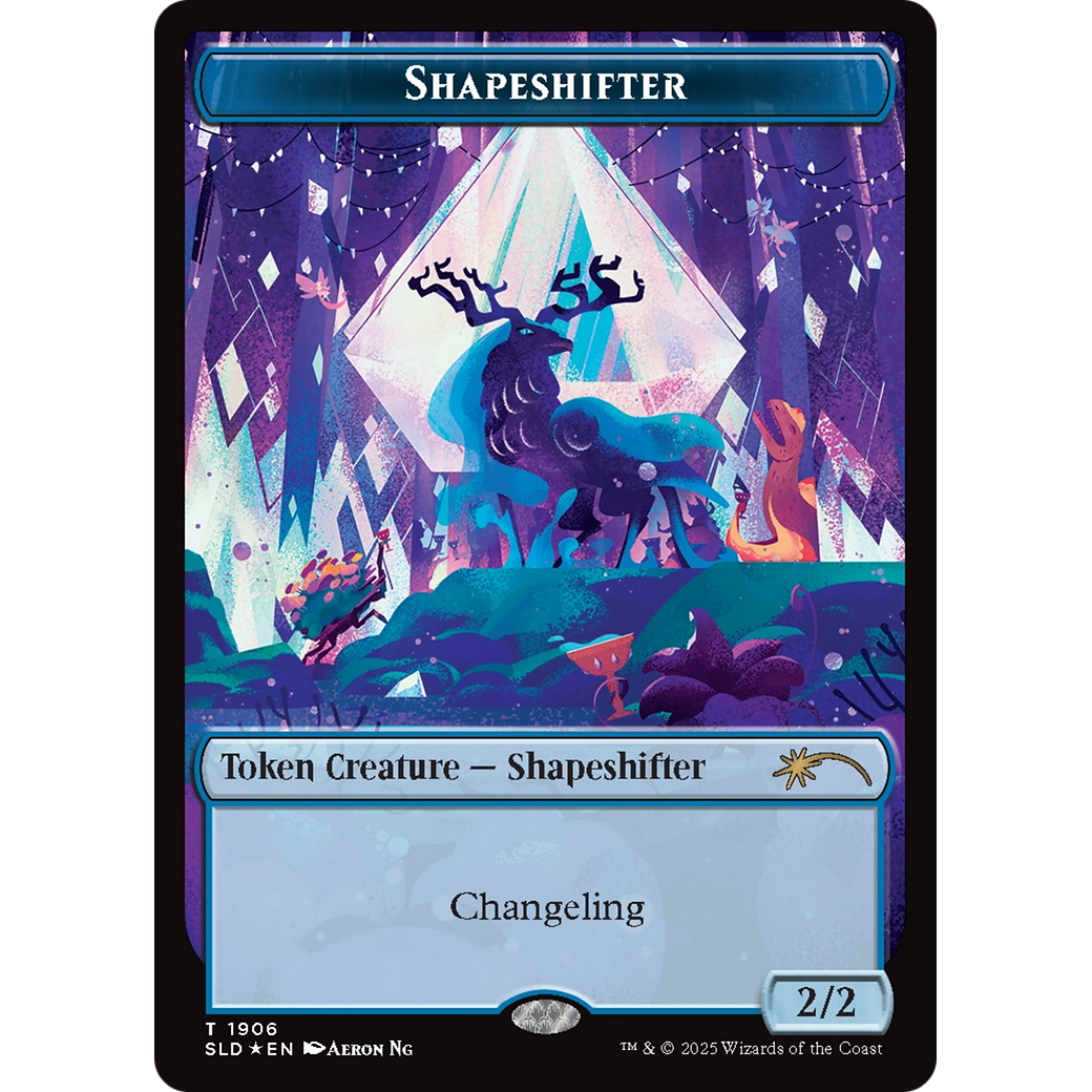 Shapeshifter Token (1906) (Double Rainbow Foil) (SLD-1906) - Secret Lair Drop Foil