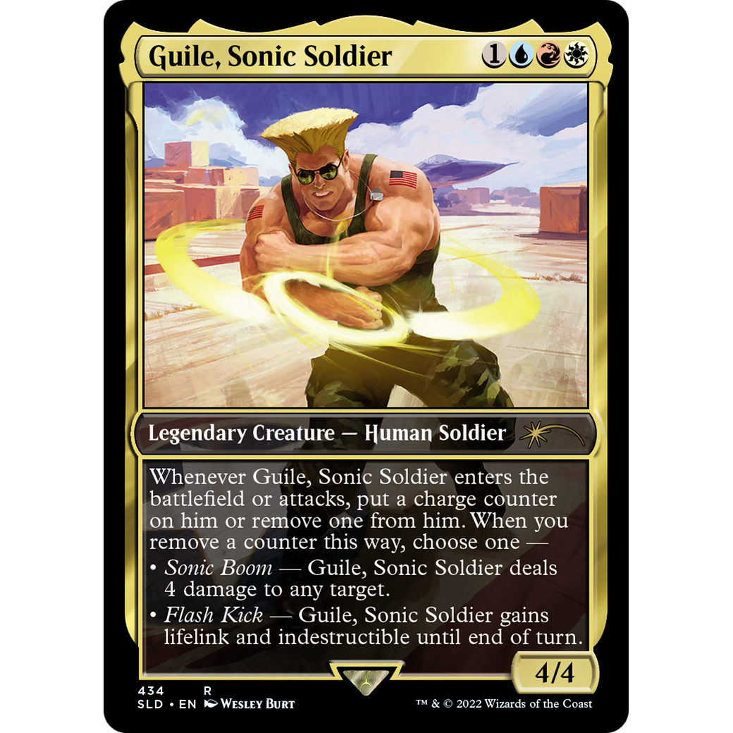 Guile, Sonic Soldier (SLD-434) - Secret Lair Drop / Guile, Sonic Soldier Foil