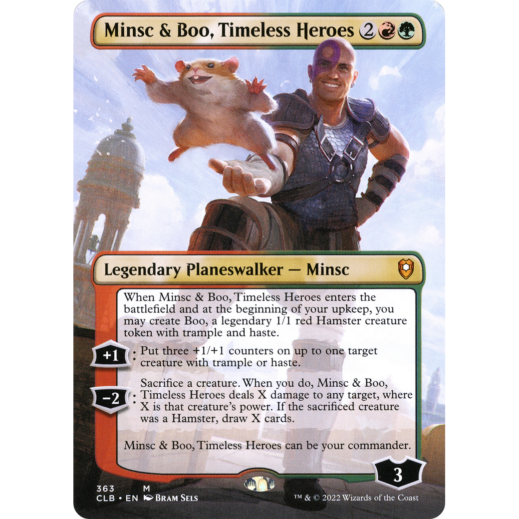 Minsc & Boo, Timeless Heroes (CLB-363) - Commander Legends: Battle for Baldur's Gate (Borderless) Foil