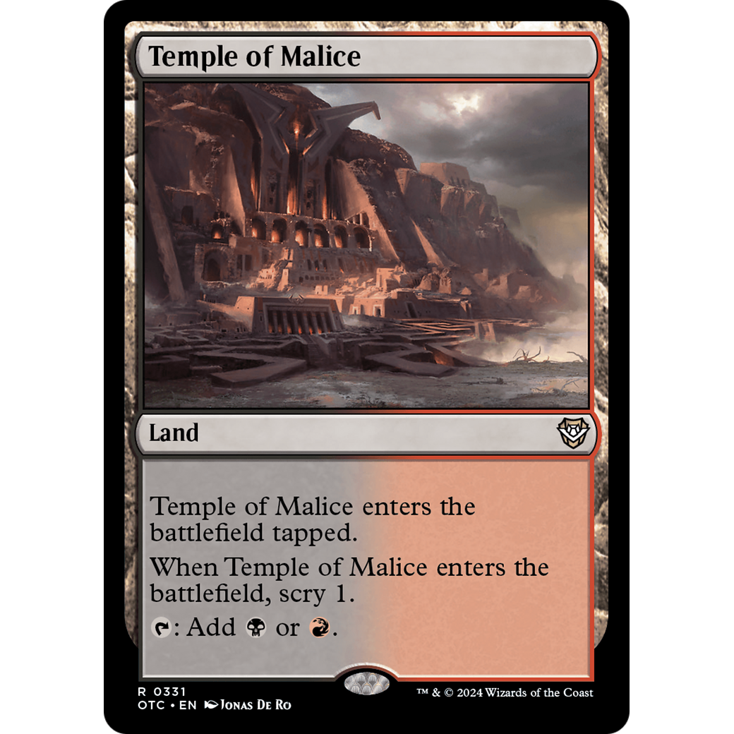 Temple of Malice (OTC-331) - Outlaws of Thunder Junction Commander