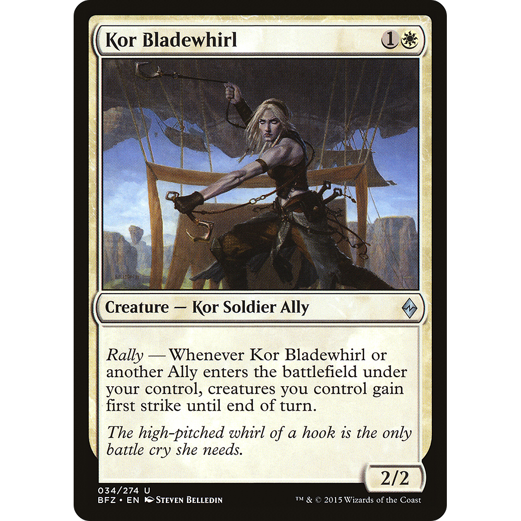 Kor Bladewhirl (BFZ-034) - Battle for Zendikar Foil