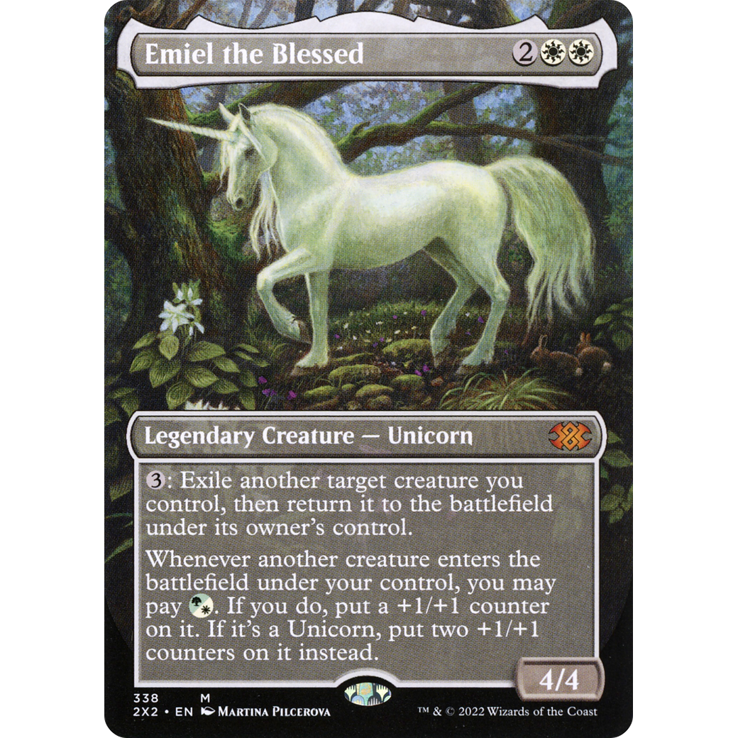 Emiel the Blessed (Borderless) (2X2-338) - Double Masters 2022 (Borderless) Foil