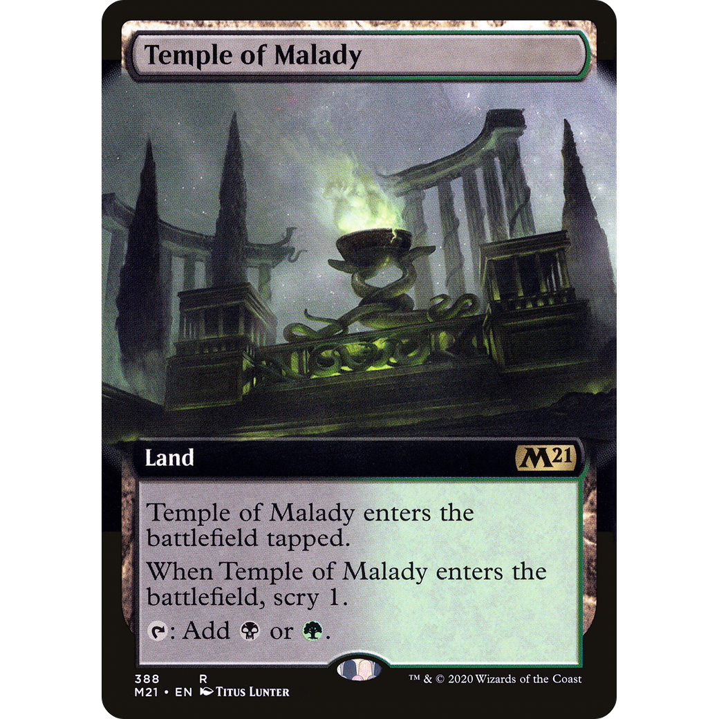Temple of Malady (Extended Art) (M21-388) - Core Set 2021: (Extended Art) Foil