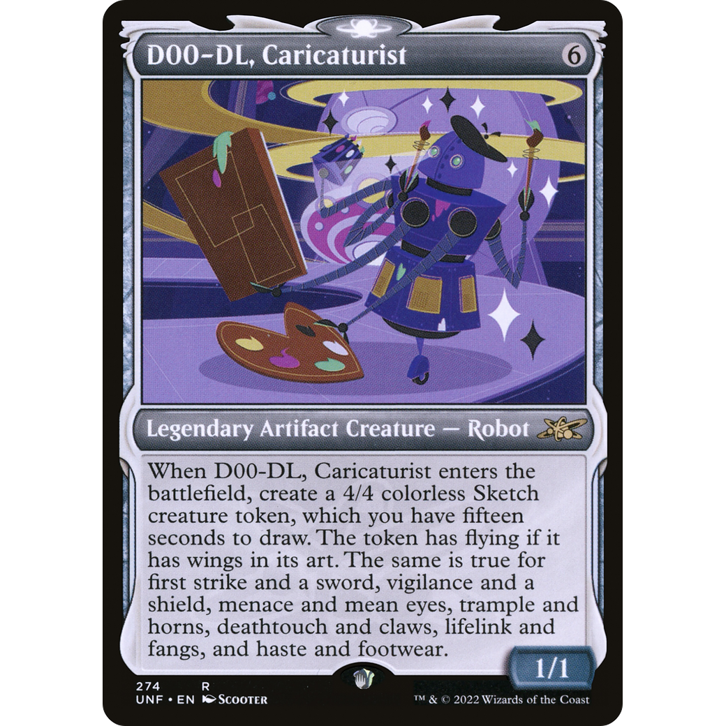 D00-DL, Caricaturist (Showcase) (UNF-274) - Unfinity: (Showcase) Foil