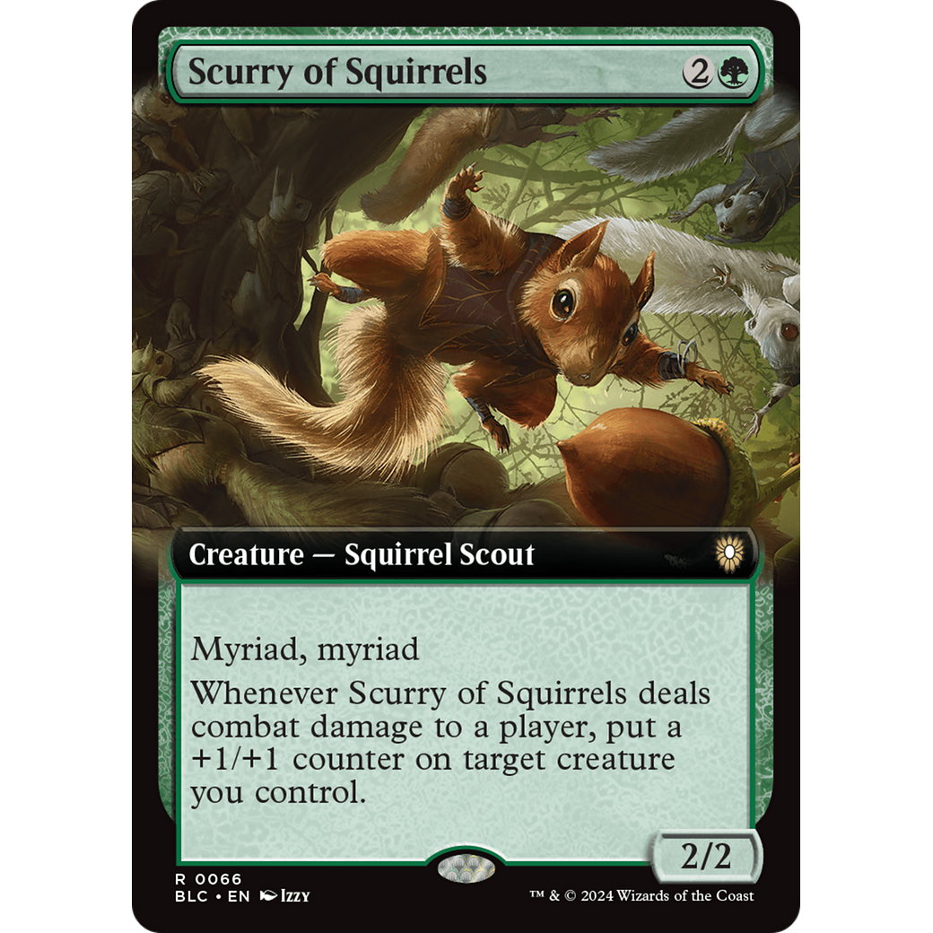 Scurry of Squirrels (BLC-066) - Bloomburrow Commander: (Extended Art)