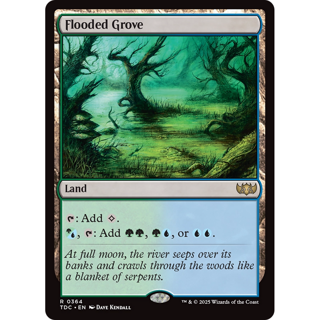 Flooded Grove (TDC-364) - Commander: Tarkir: Dragonstorm