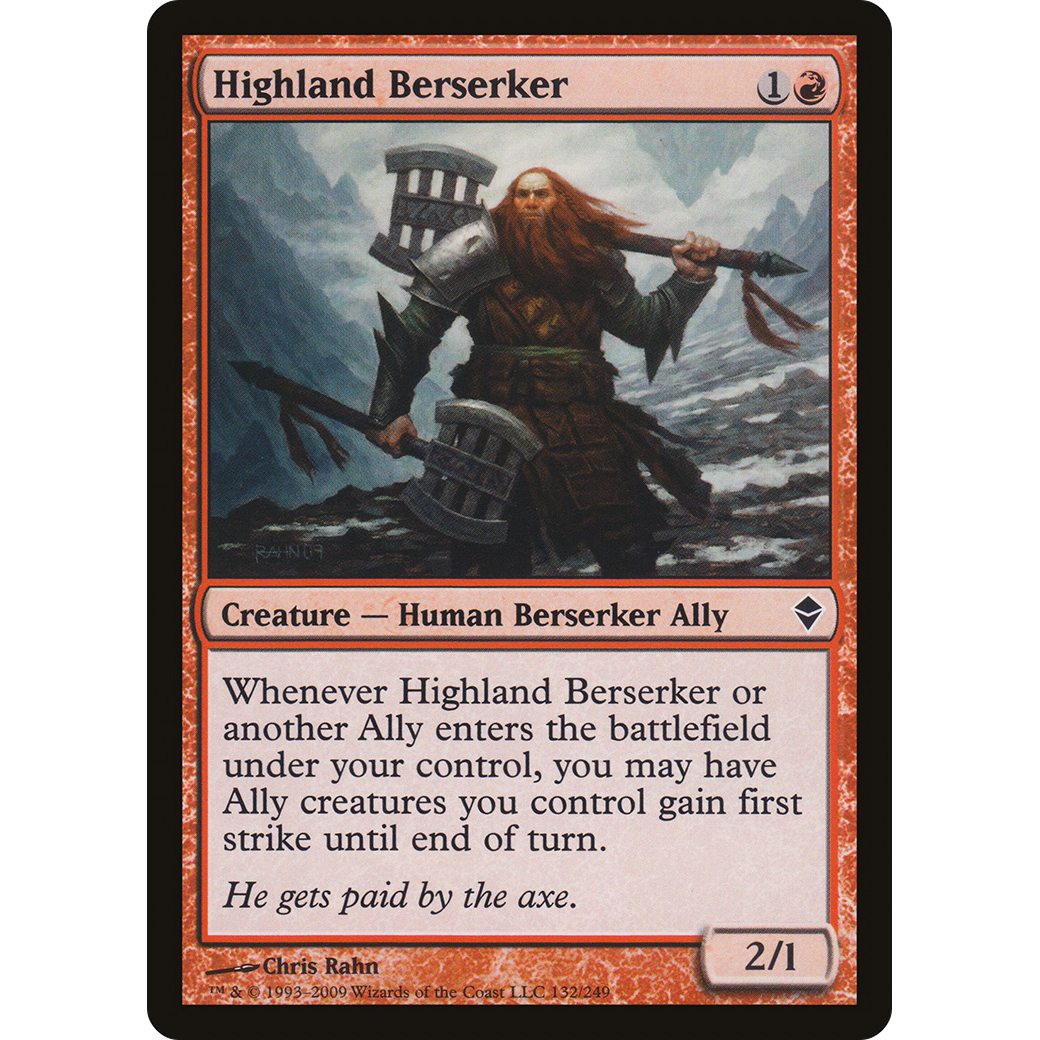 Highland Berserker (ZEN-132) - Zendikar