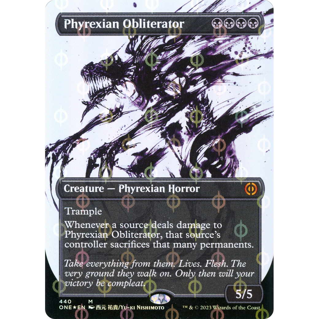 Phyrexian Obliterator (ONE-440) - Phyrexia: All Will Be One: (Showcase) (Borderless) Foil