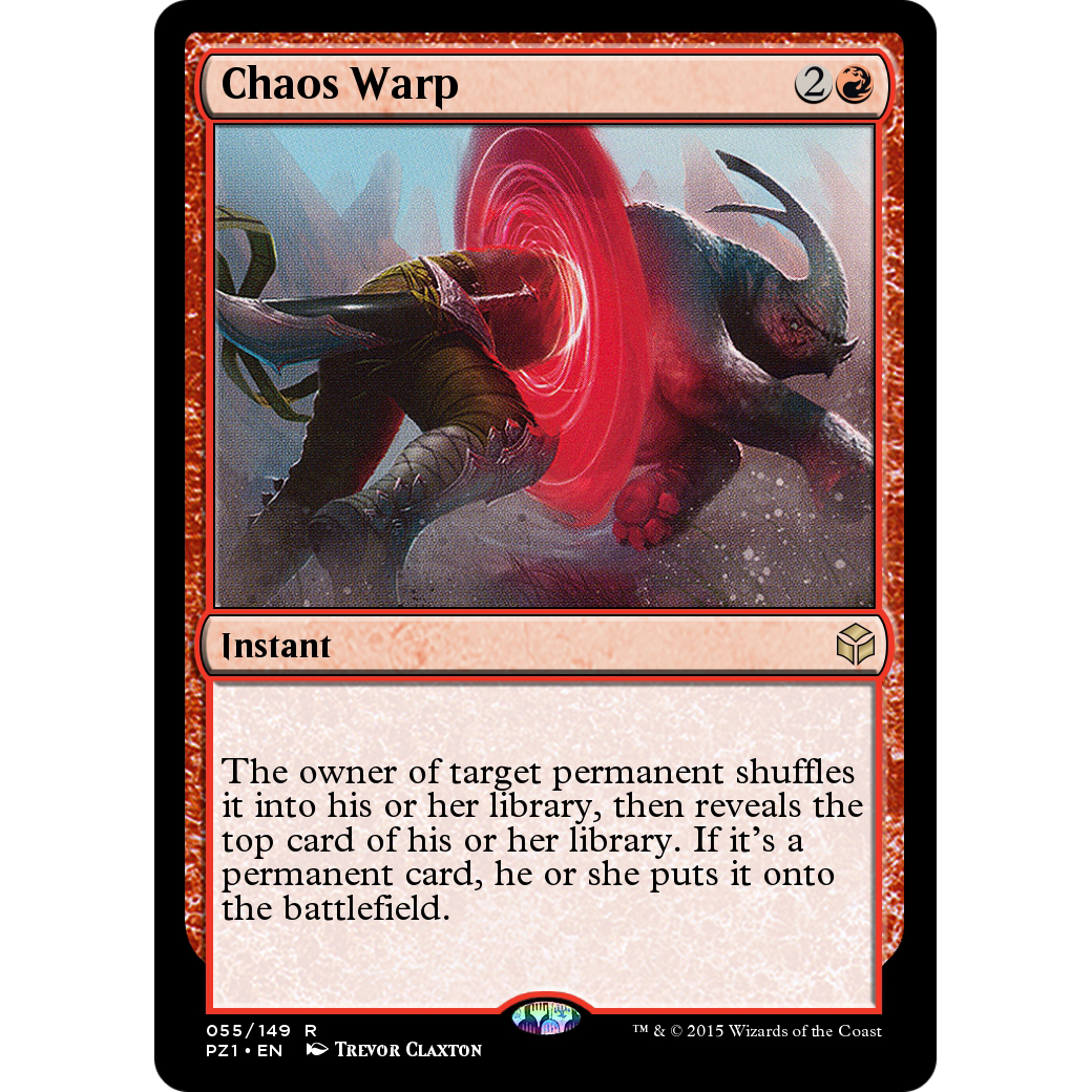 Chaos Warp (PZ1-055) - Legendary Cube Prize Pack Foil
