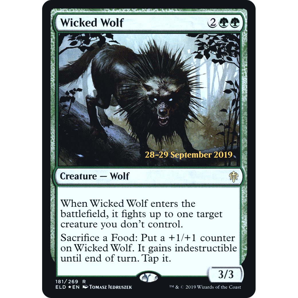 Wicked Wolf (PRE-181) - Throne of Eldraine Promos Foil