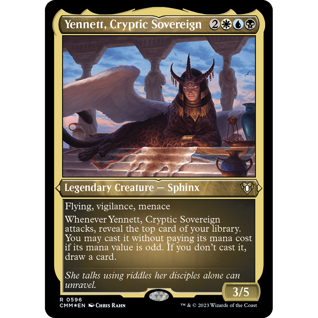 Yennett, Cryptic Sovereign (CMM-596) - Commander Masters Etched Foil