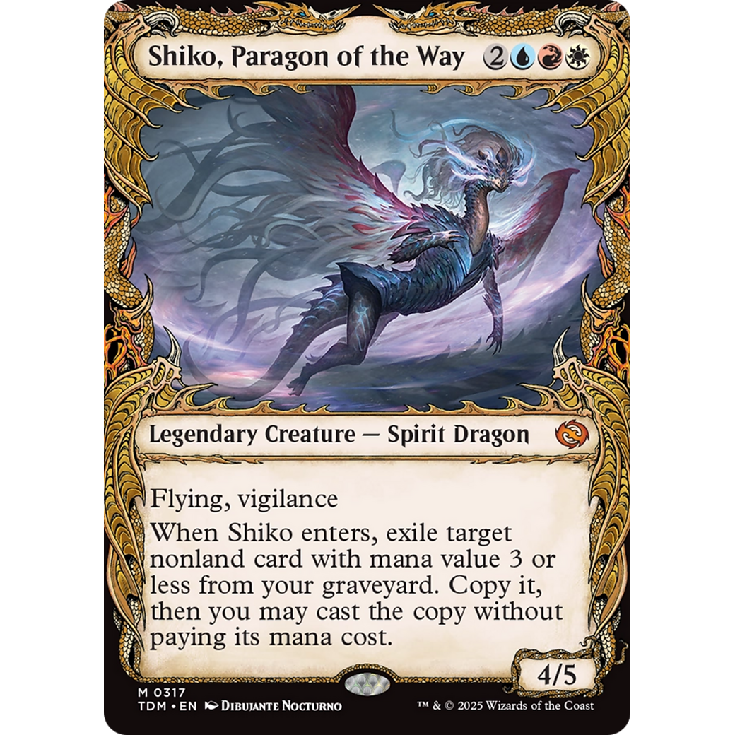 Shiko, Paragon of the Way (TDM-317) - Tarkir: Dragonstorm: (Showcase) Foil