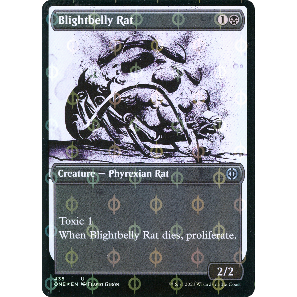 Blightbelly Rat (ONE-435) - Phyrexia: All Will Be One: (Showcase) Foil