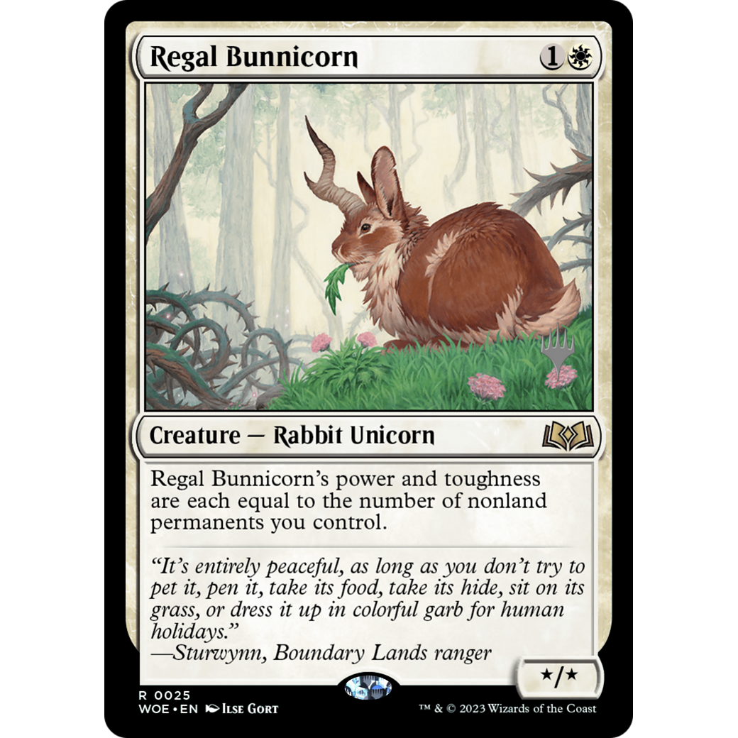 Regal Bunnicorn (PPWOE-25P) - Wilds of Eldraine Promos