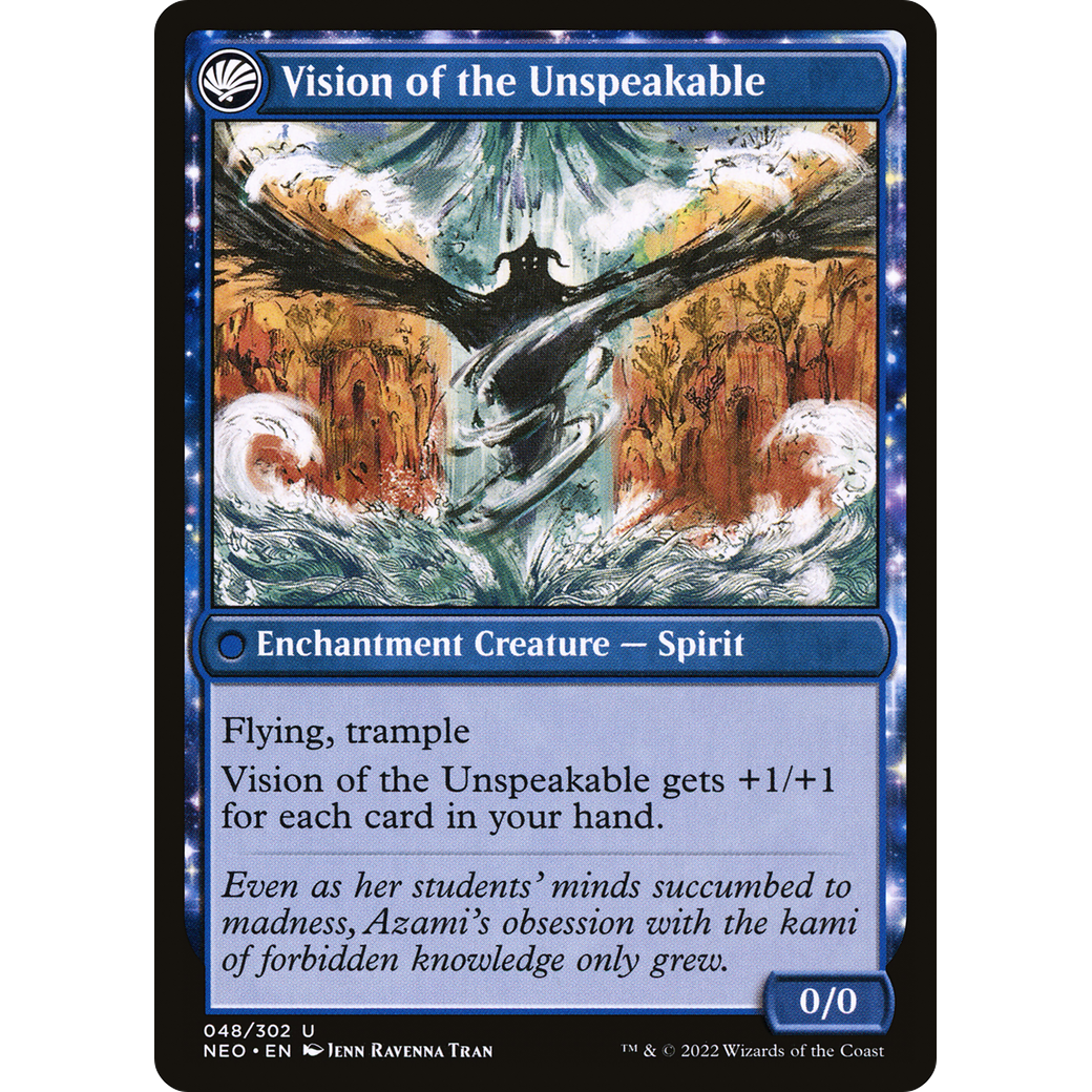 Behold the Unspeakable // Vision of the Unspeakable (NEO-048) - Kamigawa: Neon Dynasty: (fandfc, enchantment)