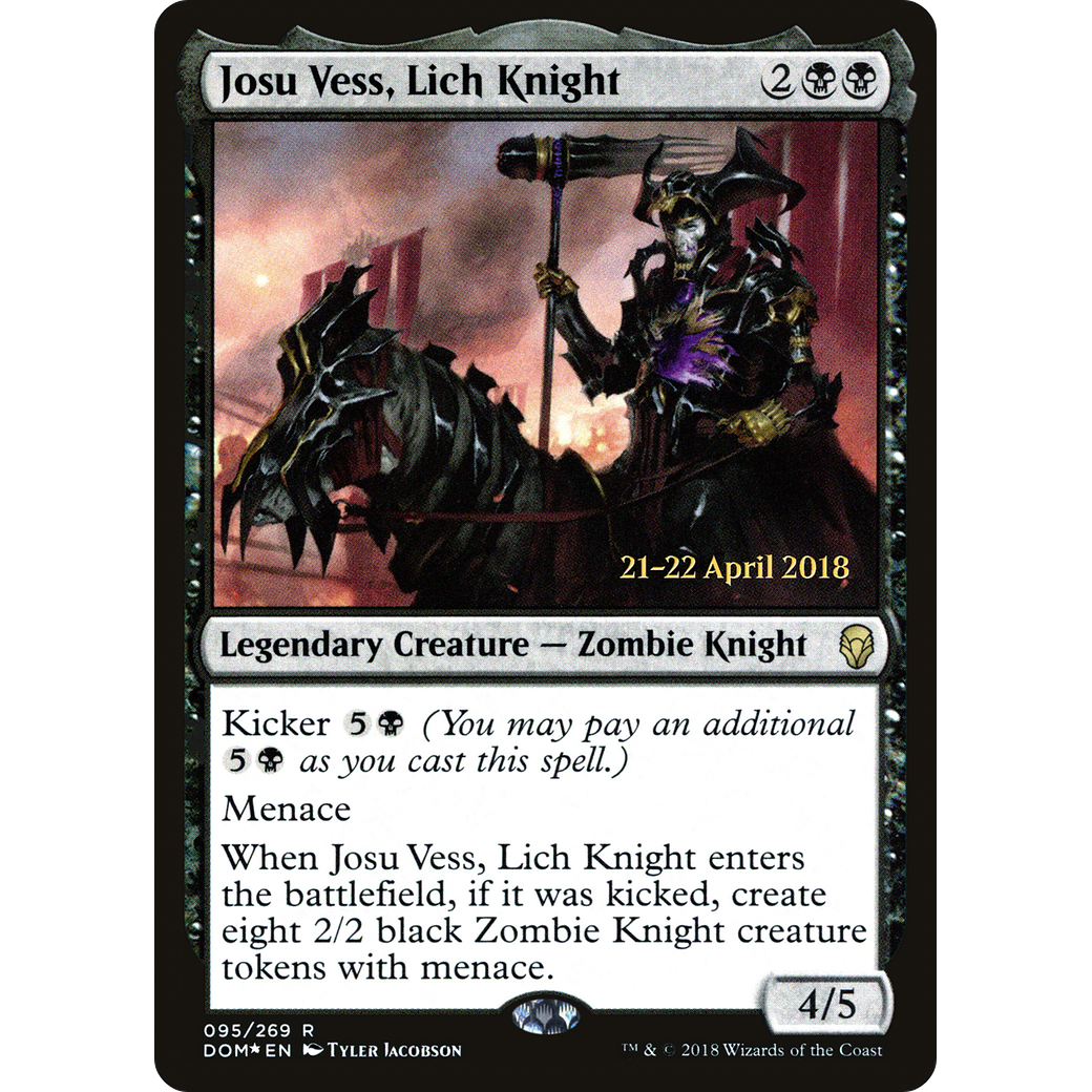 Josu Vess, Lich Knight (PRE-095) - Dominaria Promos Foil