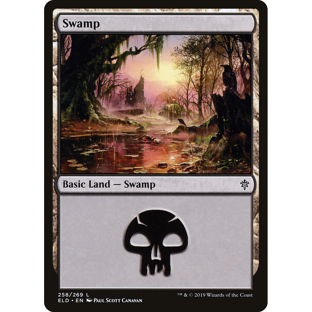 Swamp (258) (ELD-258) - Throne of Eldraine Foil