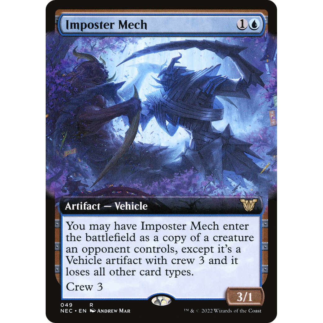 Imposter Mech (Extended Art) (NEC-049) - Neon Dynasty Commander: (Extended Art)