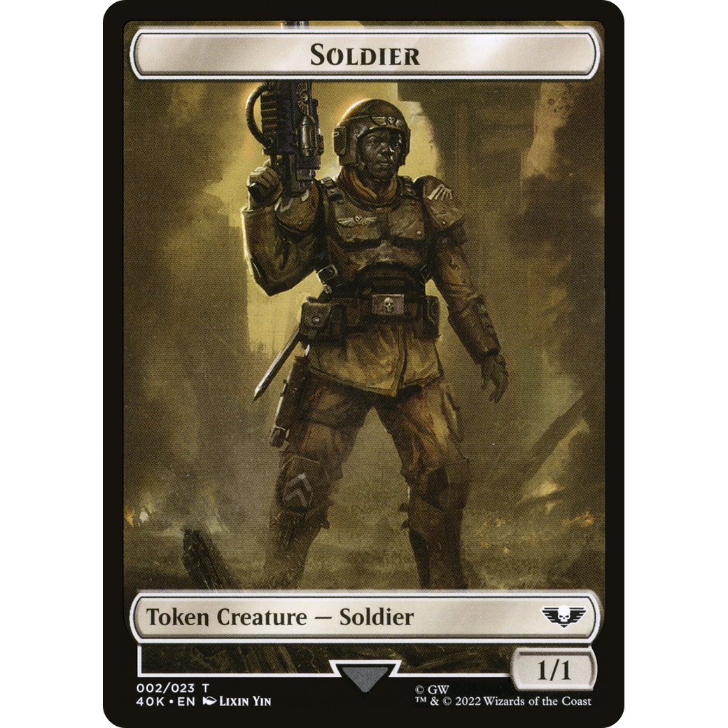Soldier (T40K-002) - Warhammer 40,000 Tokens