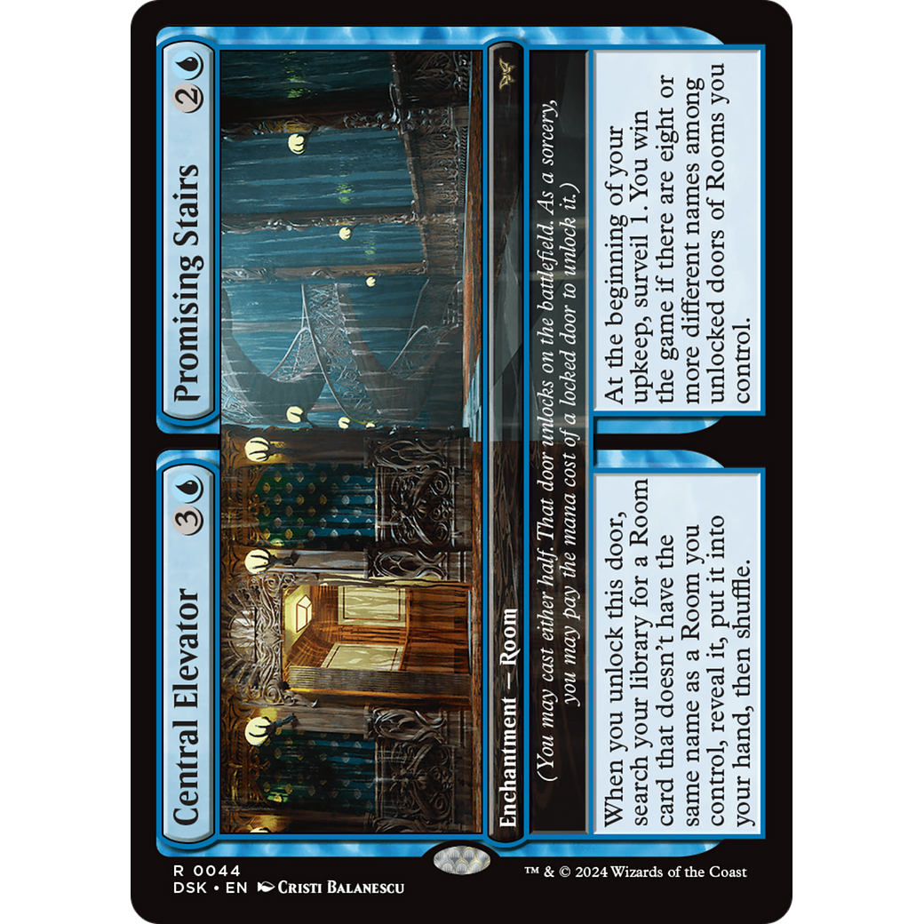 Central Elevator // Promising Stairs (DSK-044) - Duskmourn: House of Horror Foil