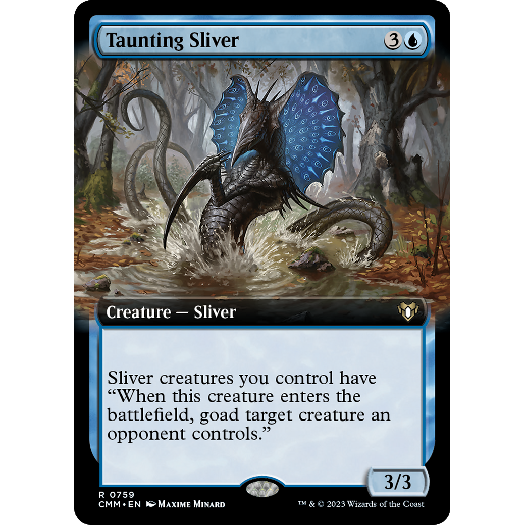 Taunting Sliver (CMM-759) - Commander Masters: (Extended Art) Foil