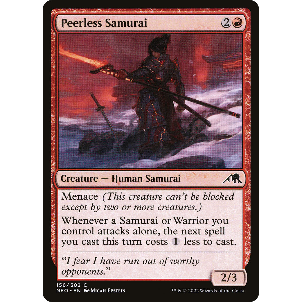 Peerless Samurai (NEO-156) - Kamigawa: Neon Dynasty