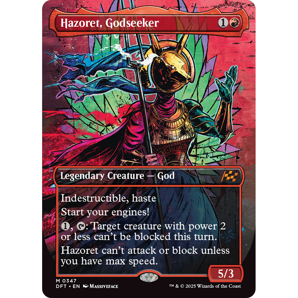 Hazoret, Godseeker (DFT-347) - Aetherdrift (Borderless) Foil