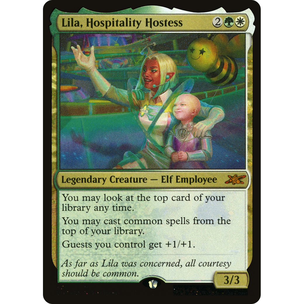 Lila, Hospitality Hostess (Galaxy Foil) (UNF-456) - Unfinity Foil