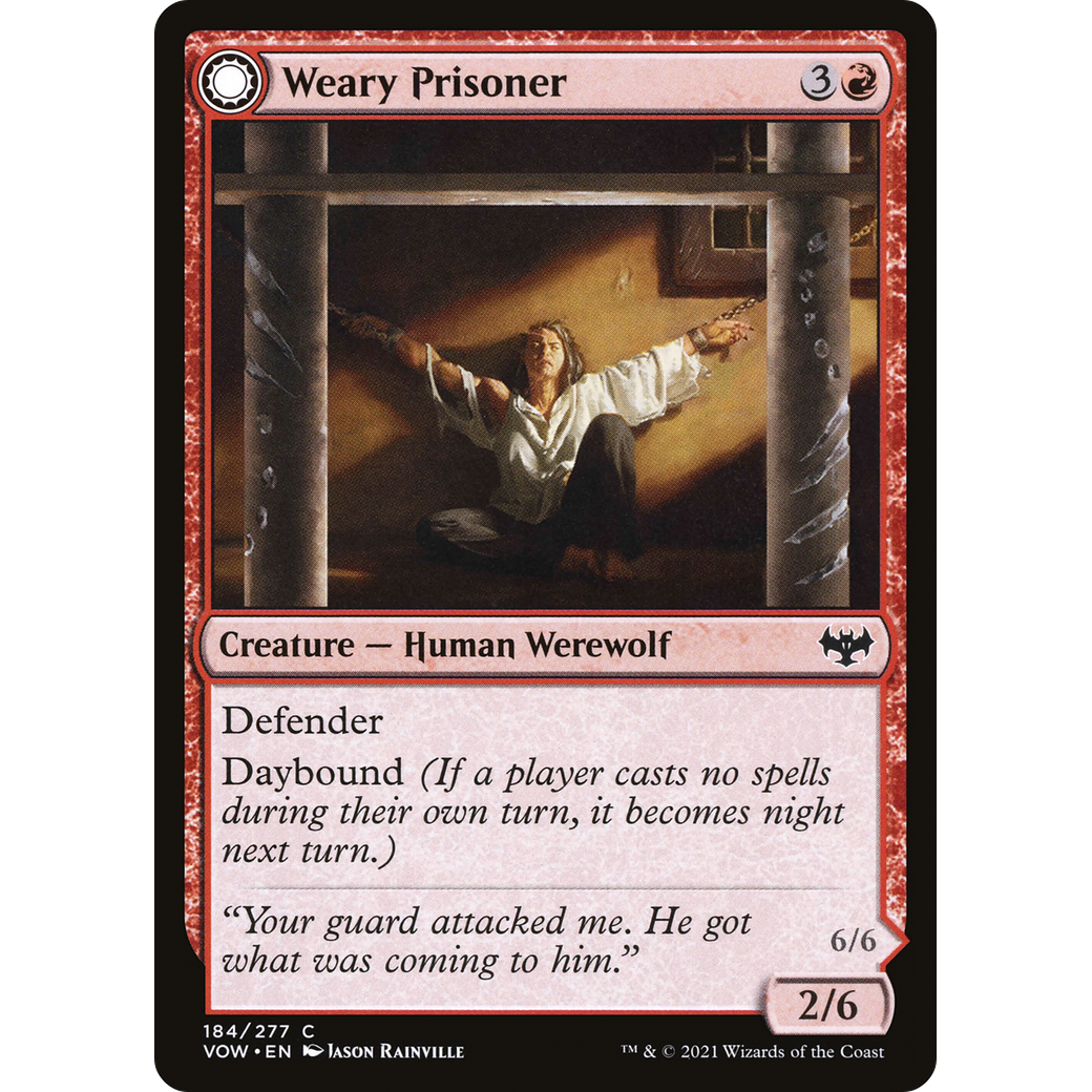 Weary Prisoner (VOW-184) - Innistrad: Crimson Vow: (Double Faced Transform) Foil