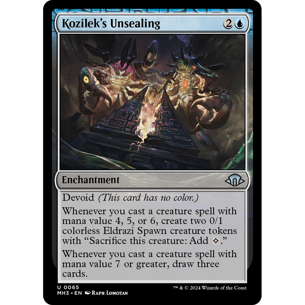 Kozilek's Unsealing (MH3-065) - Modern Horizons 3: (devoid) Foil