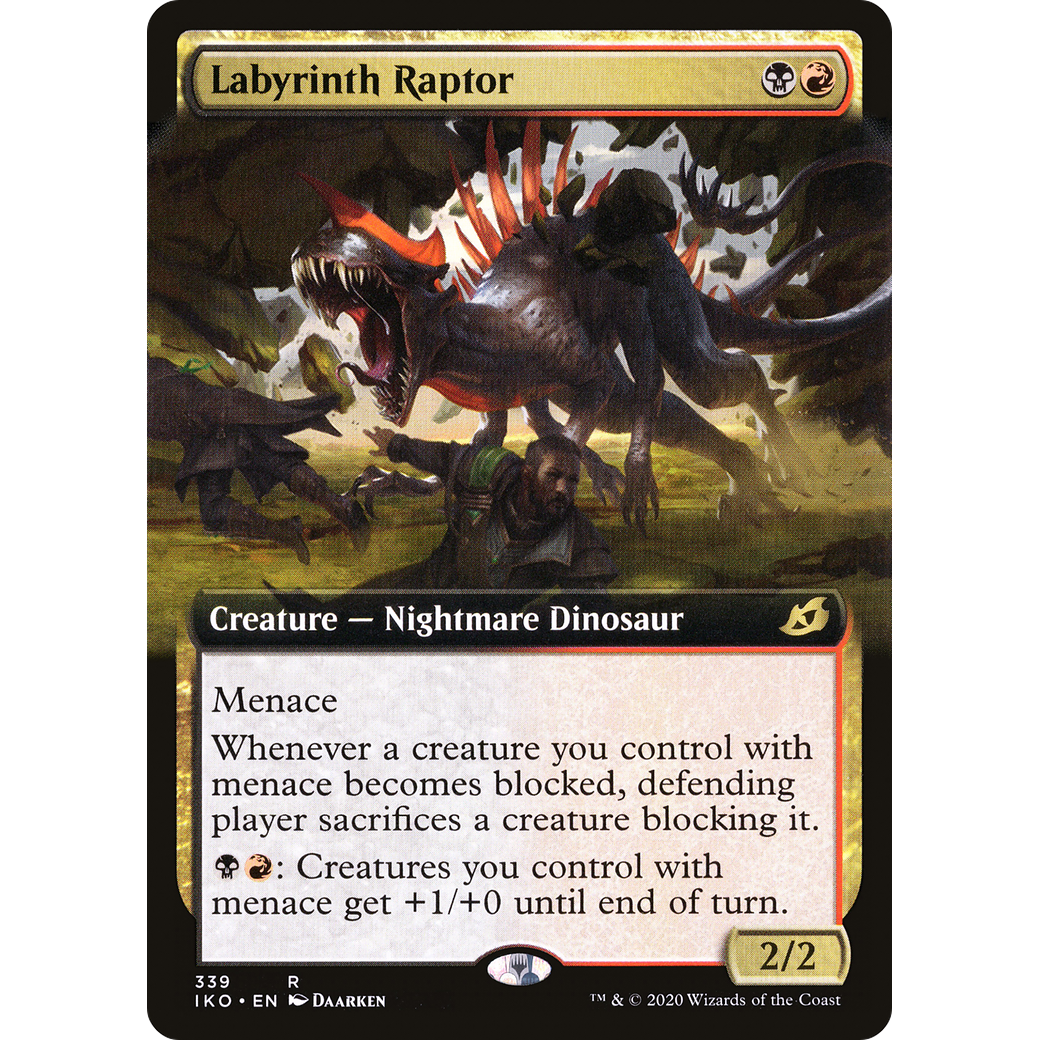 Labyrinth Raptor (Extended Art) (IKO-339) - Ikoria: Lair of Behemoths: (Extended Art) Foil
