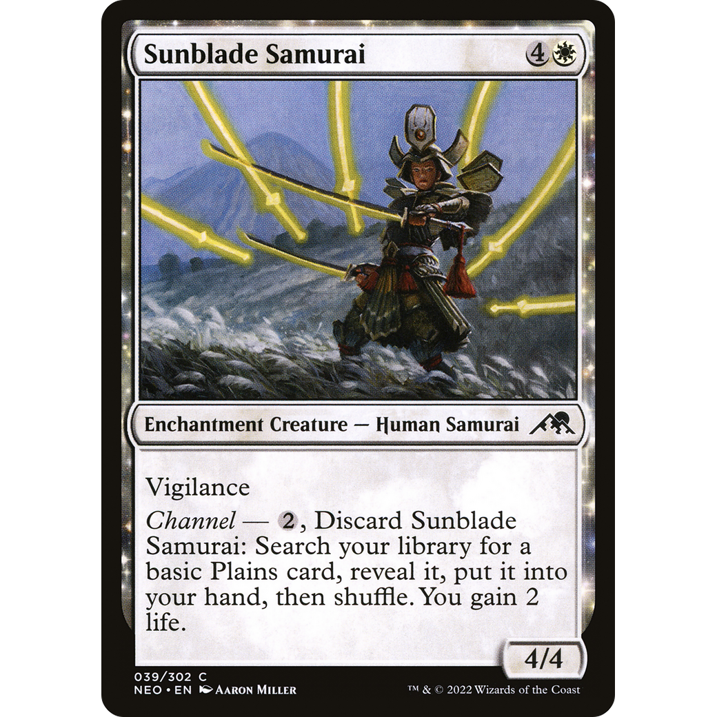 Sunblade Samurai (NEO-039) - Kamigawa: Neon Dynasty: (enchantment) Foil