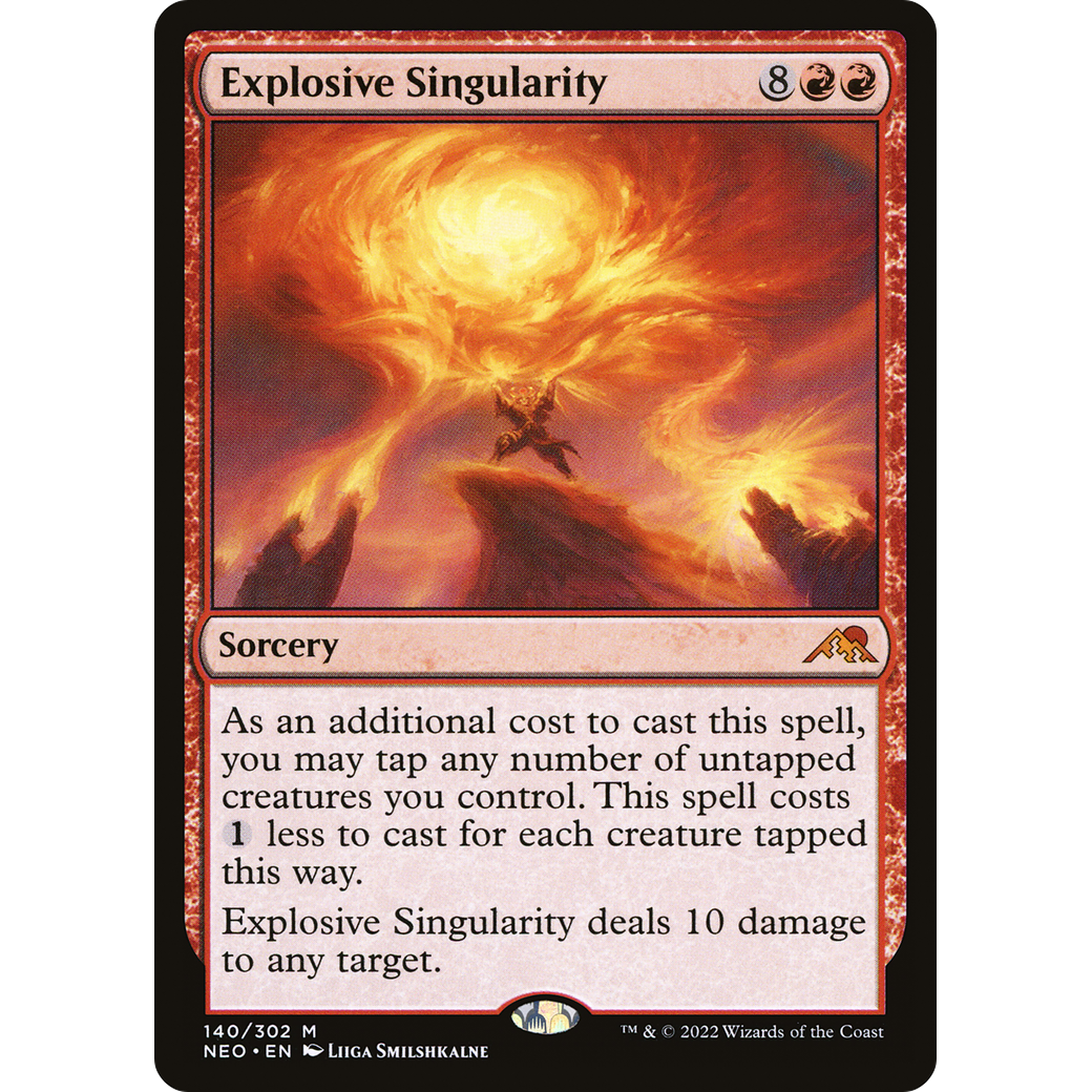 Explosive Singularity (NEO-140) - Kamigawa: Neon Dynasty Foil
