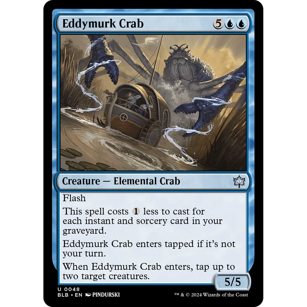 Eddymurk Crab (BLB-048) - Bloomburrow Foil