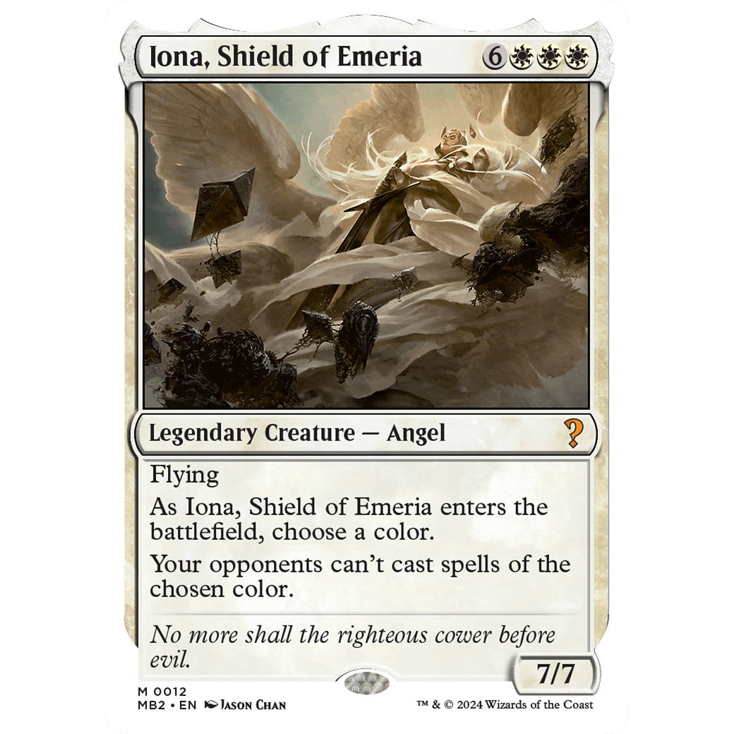 Iona, Shield of Emeria (White Border) (MB2-012) - Mystery Booster 2