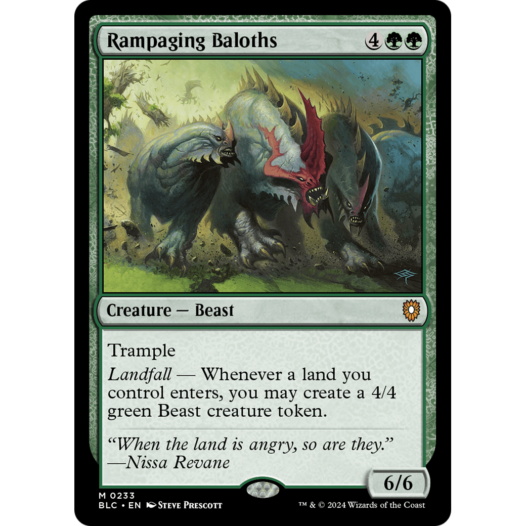 Rampaging Baloths (BLC-233) - Bloomburrow Commander