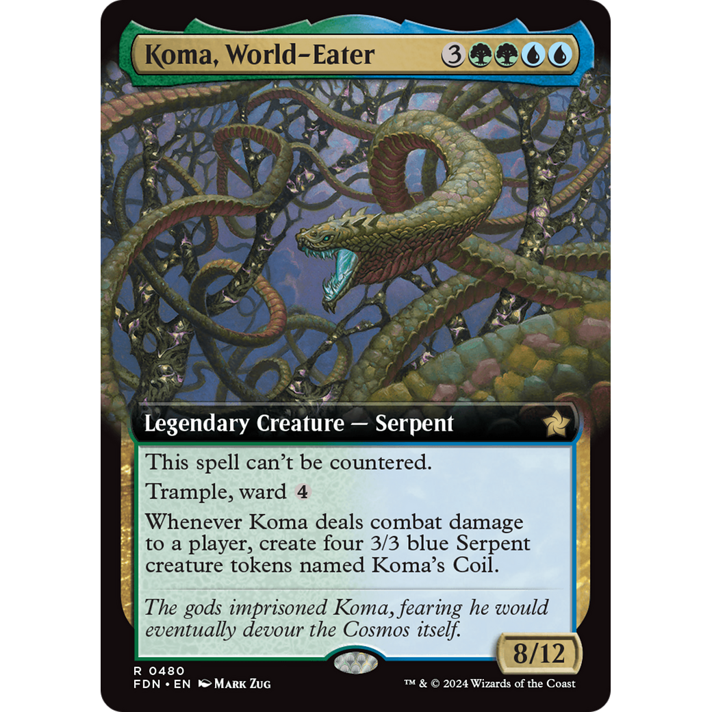 Koma, World-Eater (FDN-480) - Foundations: (Extended Art) Foil