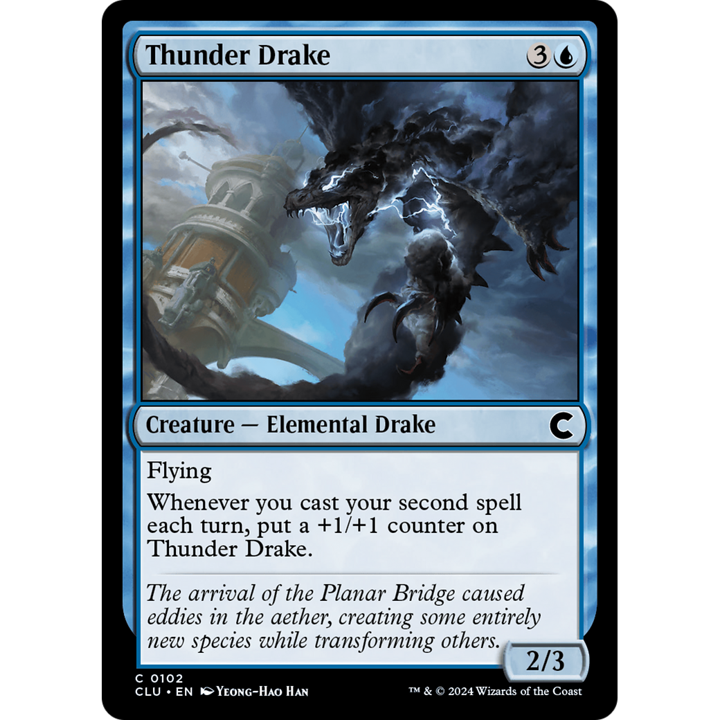 Thunder Drake (CLU-102) - Ravnica: Clue Edition