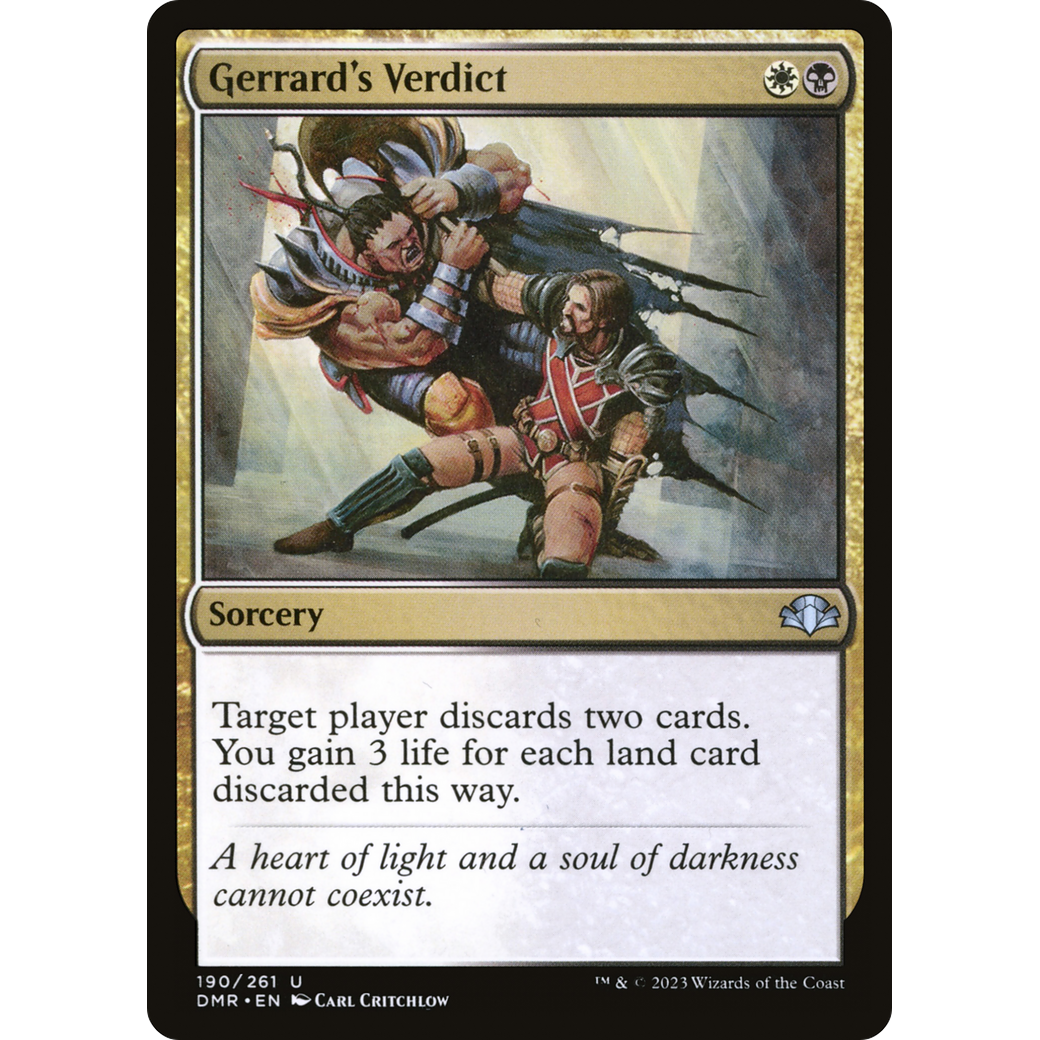Gerrard's Verdict (DMR-190) - Dominaria Remastered Foil
