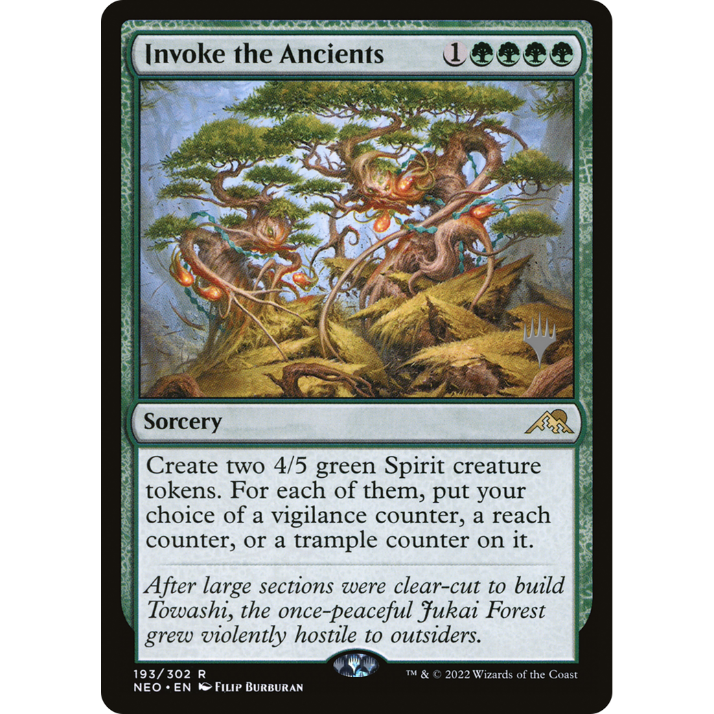Invoke the Ancients (PPNEO-193P) - Kamigawa: Neon Dynasty Promos